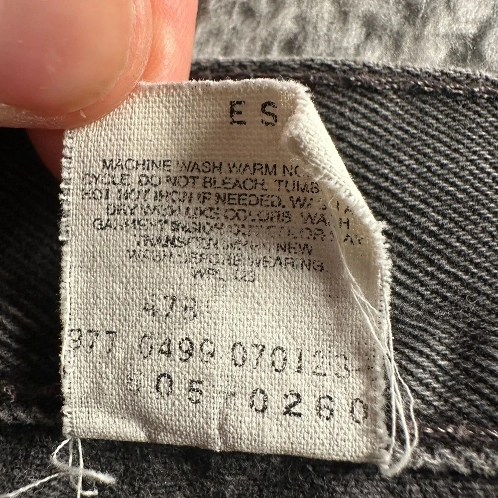 Vtg‎ Levis 505 Jeans Mens 31x30(29x29 Fits)Straight Leg Reg Fit Black Faded 90's